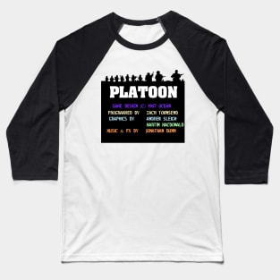 Platoon C64 Credits Screen (For Light Colors) Baseball T-Shirt